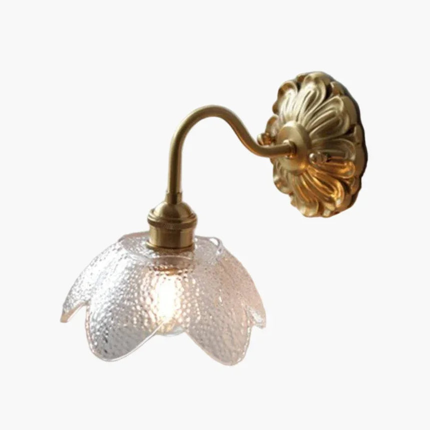 Wall Sconce Lamp - Curved Gooseneck - Brass Finish - Luvonic