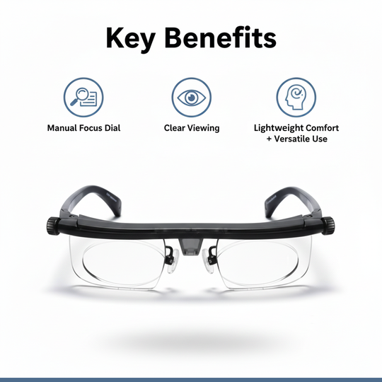Adjustable Glasses - Focus Dial - Clear Viewing
