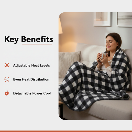 Electric Blanket - Adjustable Heat - Indoor Use