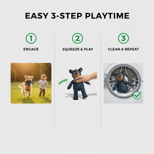 Dog Toy - Bear Design - Chew Resistant