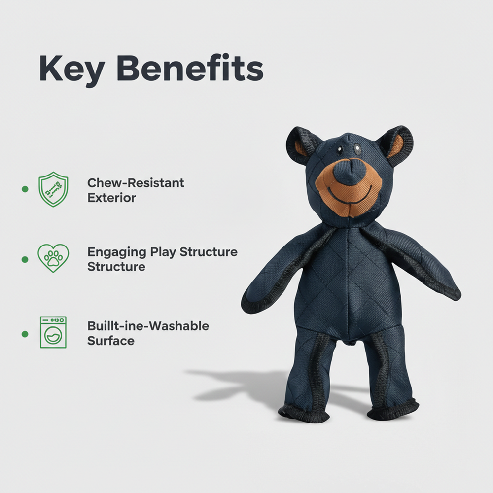 Dog Toy - Bear Design - Chew Resistant
