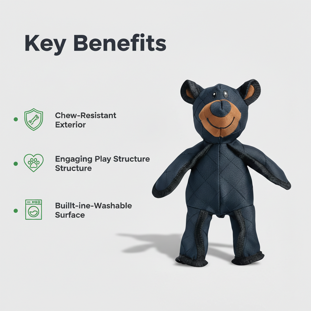 Dog Toy - Bear Design - Chew Resistant