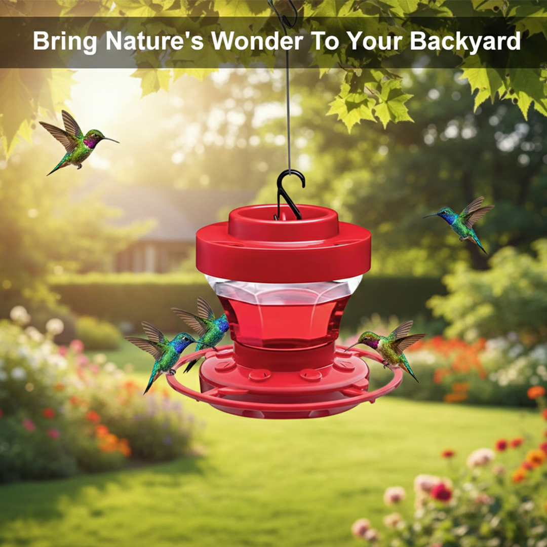 Hummingbird Feeder - Bee Resistant - Hanging Perch