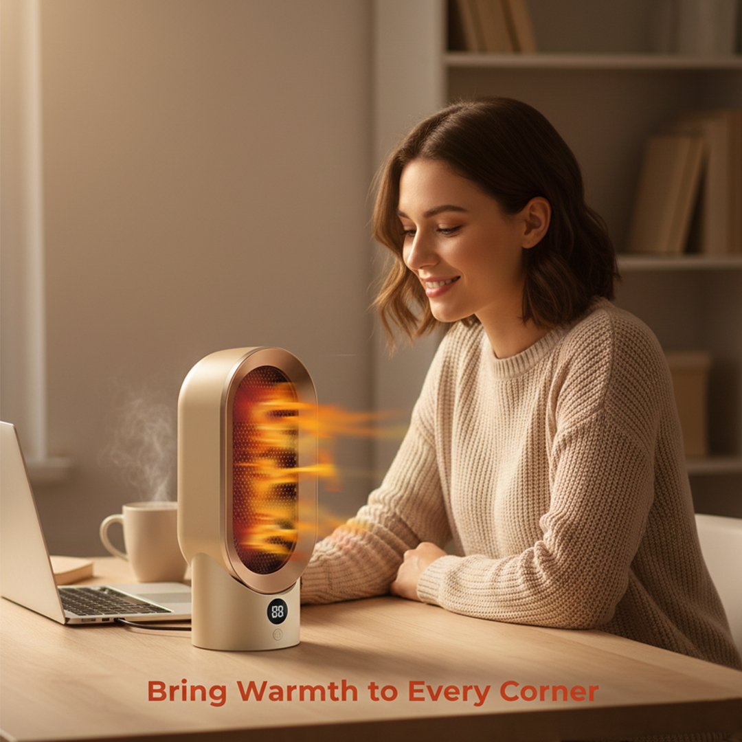 Electric Fan Heater - Portable Design - Compact Size