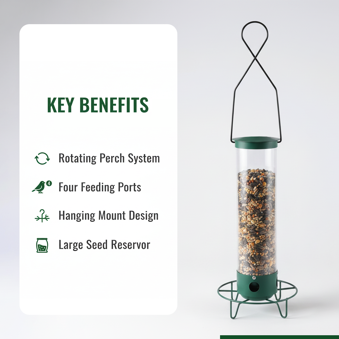 Bird Feeder - Squirrel Resistant - Hanging Mount
