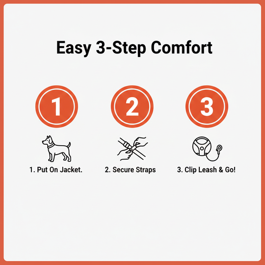 Dog Jacket - Winter Design - Harness Feature