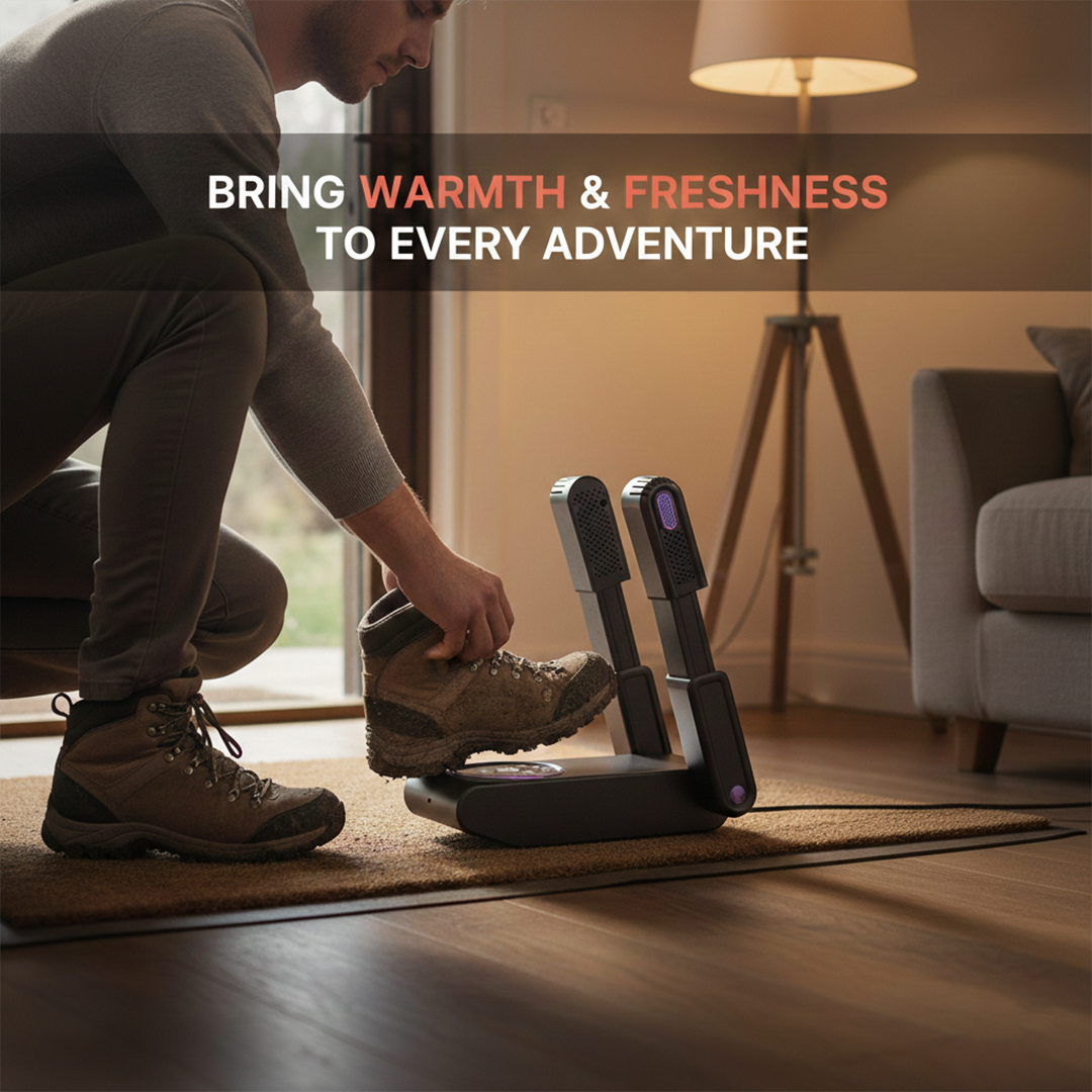 Electric Shoe Dryer - Folding Design - Smart Display