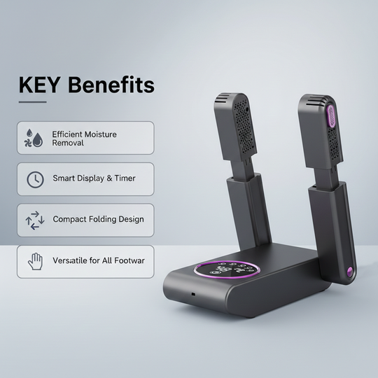 Electric Shoe Dryer - Folding Design - Smart Display