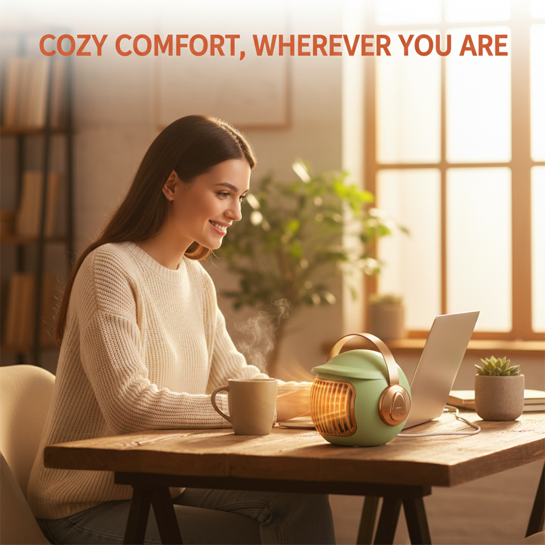Electric Space Heater - Portable Design - Compact Size