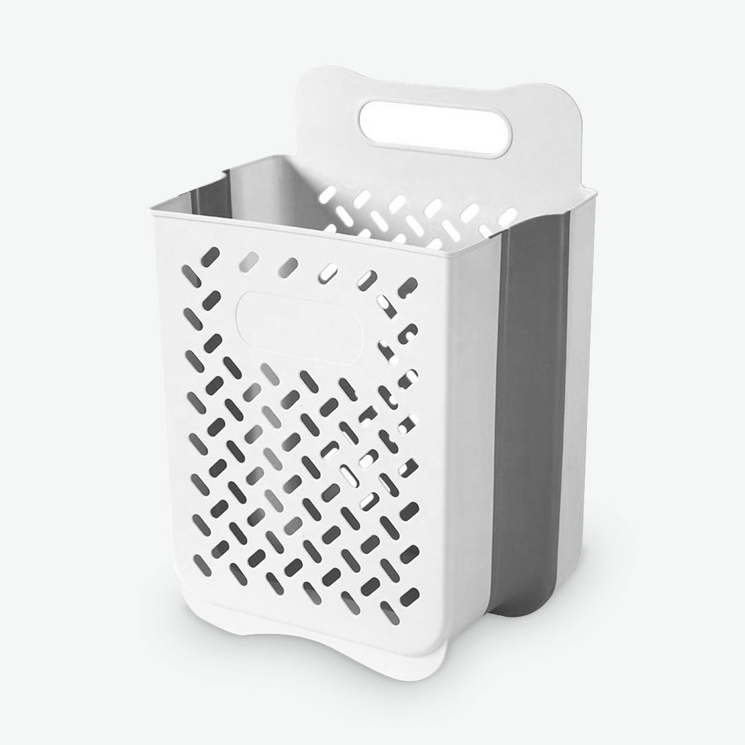 Wall-Mounted Laundry Basket - Foldable Design - Mesh Build